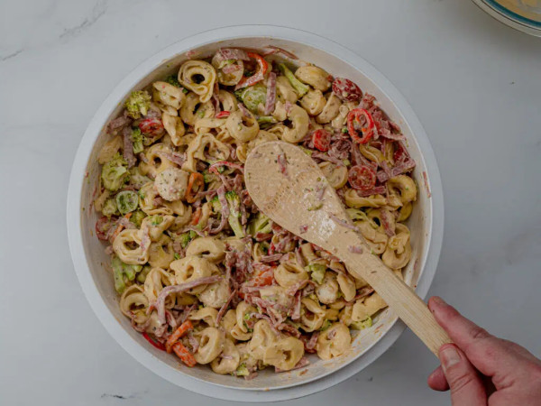 Salad of Tortellini with Gorgonzola and Prosciutto