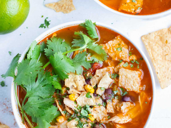 Instant Pot® Tortilla Soup with Chicken and Quinoa