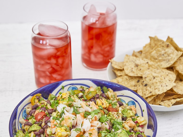 Corn, Tomato, and Black Bean Salad with Shrimp