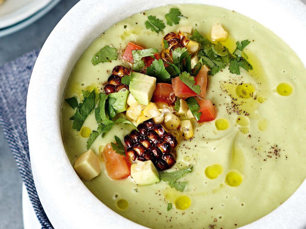 Chilled Avocado and Corn Soup Recipe