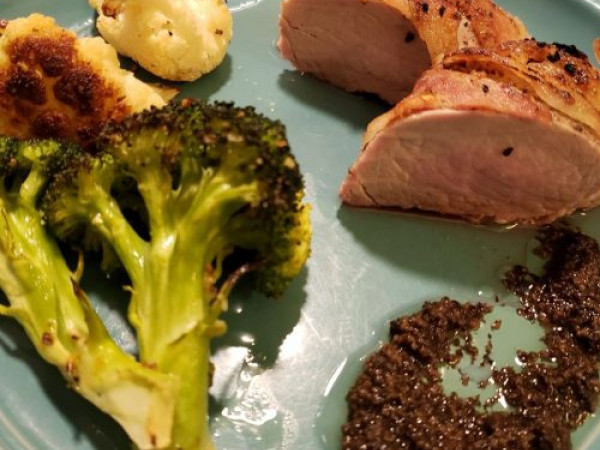 Black Truffle-Infused Pork and Veggies