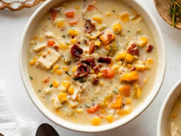 Corn-Infused Chili Hash Brown Soup