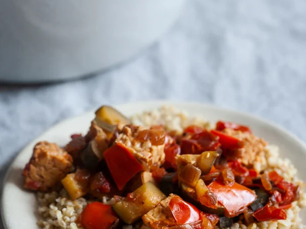 Tempeh Ratatouille with an Indonesian Twist