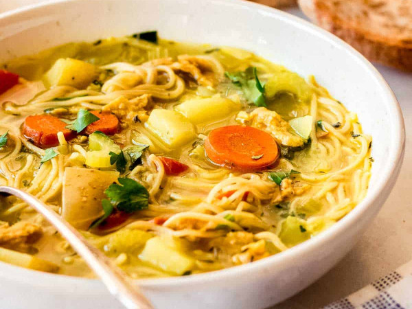 Plant-Based Chicken Noodle Soup