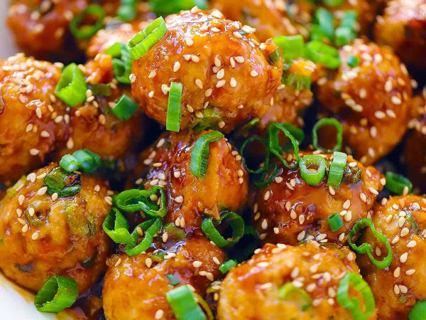 Fried Chicken Meatballs with an Asian Twist