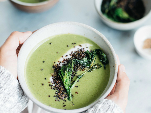 Quinoa and Creamy Broccoli Soup