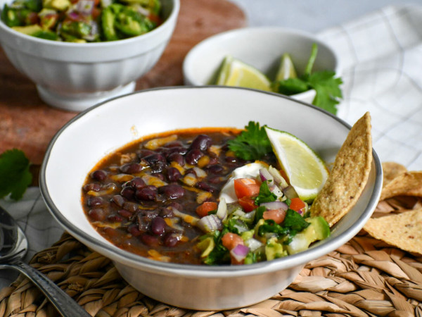 Vegetarian Cuban Black Bean Soup with Smoky Flavor