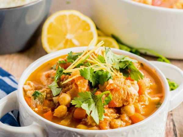 Moroccan Chicken Stew with Pearl Onions