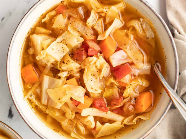 Slow Cooked Cabbage and Rutabaga Soup for the Soul