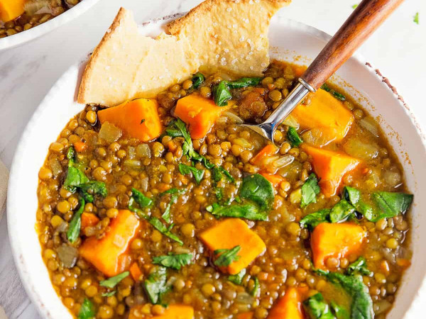 Indian-Style Sweet Potato and Lentil Stew