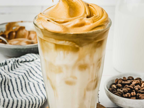 Banana-Flavored Dalgona Iced Coffee