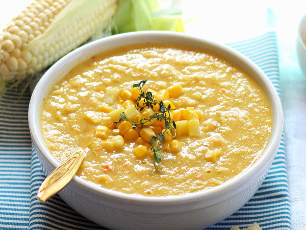 Flavorful Vegan Corn Chowder in a Crockpot