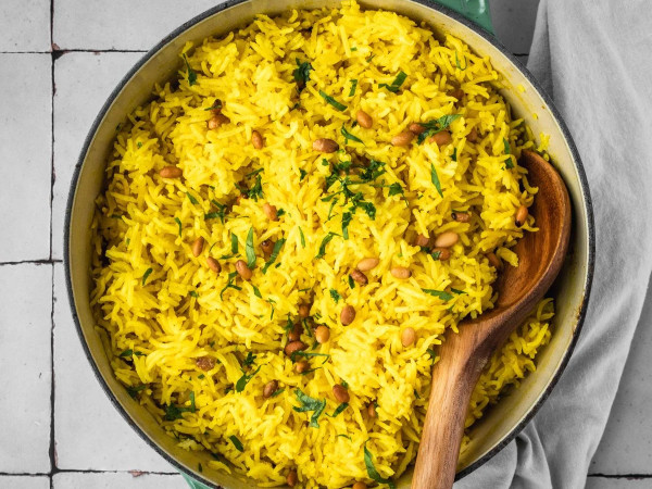 Yellow Rice and Mediterranean Vegetables