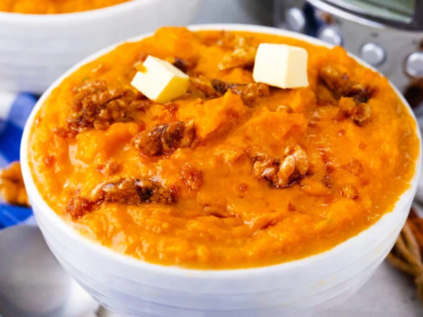 Easy Slow Cooker Mashed Sweet Potatoes