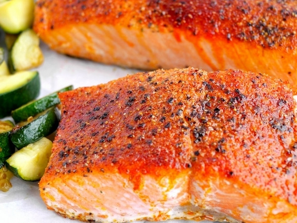 Air Fryer Salmon with a Kick