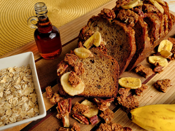 All-Natural Maple and Banana Bread