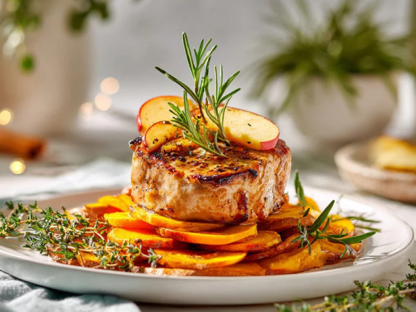 Apple-Infused Baked Pork Chops