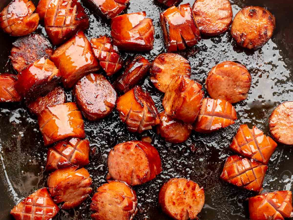 Savory Sweet and Spicy Kielbasa with Garlic and Sautéed Herb Spaetzle