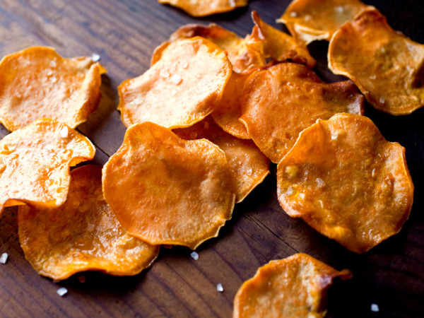 Sweet Potato Chips with Honey Butter, Baked to Perfection