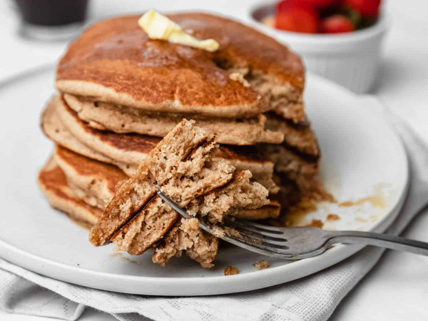 Whole Wheat Harvest Pancakes Made with Love