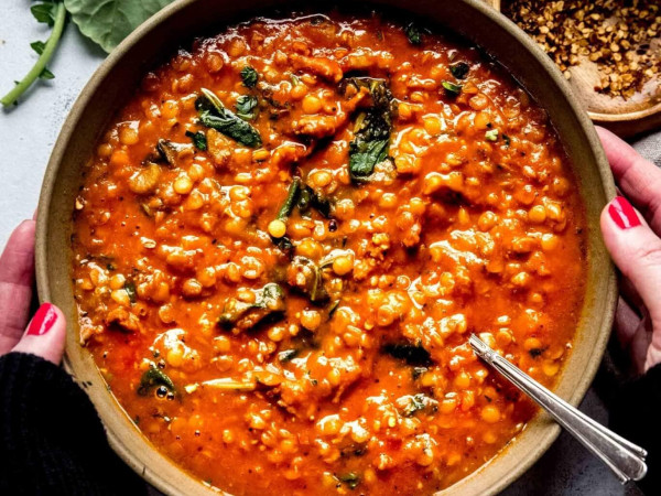 Kale and Sausage Soup with Lentils