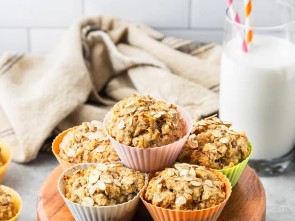 Wholesome Banana-Oat Muffins