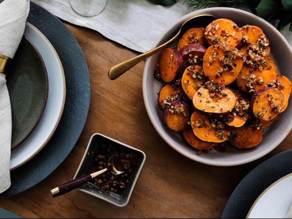 Pecan-Crusted Roasted Sweet Potato Bake