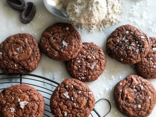Chocolate Chip Cookies with Rye and Granola