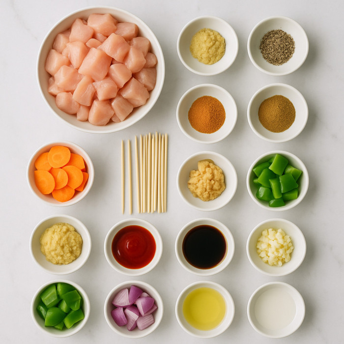 Chicken on a Stick ingredients