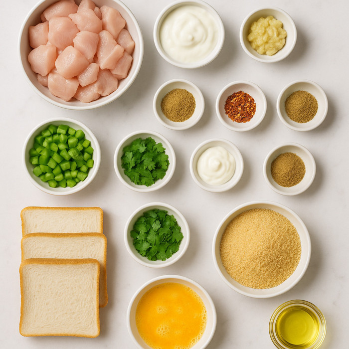 Bread Rolls Filled with Chicken ingredients