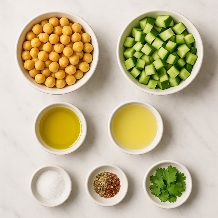 Chickpea Power Salad ingredients