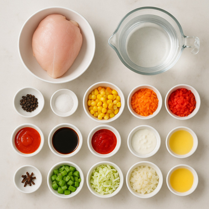 Chicken and Sweet Corn Stew ingredients