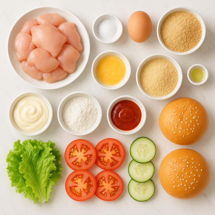 Chicken and bread combo ingredients