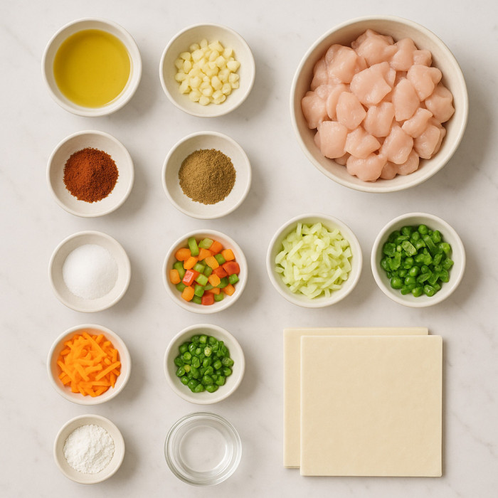 Chicken and veggie wraps ingredients