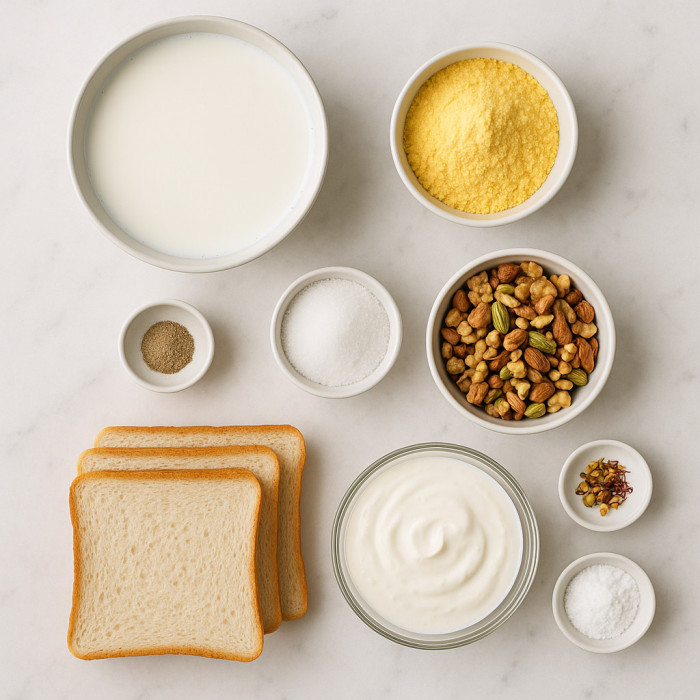 Luxurious Bread Pudding ingredients