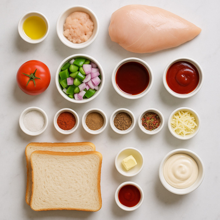 Chicken Fajita Sandwich on the Grill ingredients